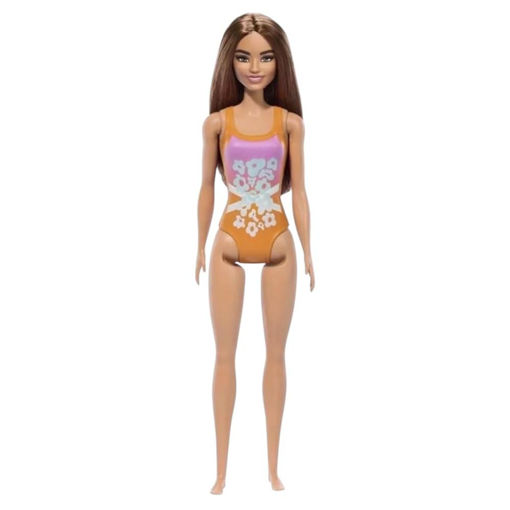 Picture of BARBIE BEACH DOLL ORANGE & PINK SWIMSUIT
